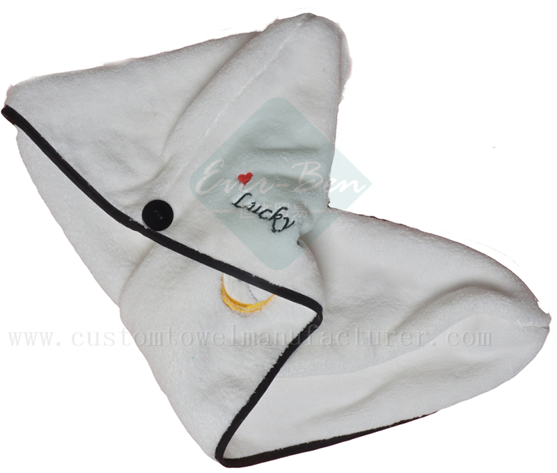 China Bulk cotton home bath towels  turban hair towel supplier